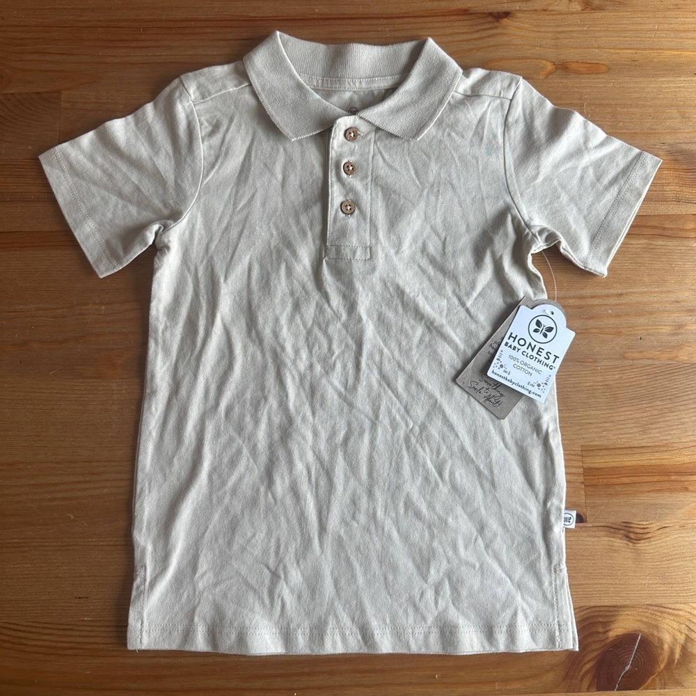 HONEST 4T Beige Polo Shirt
